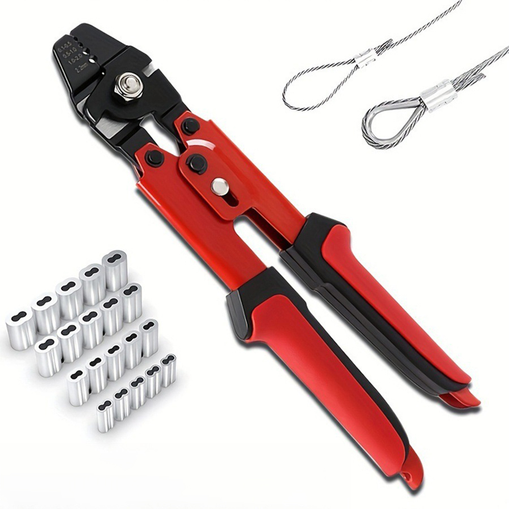 Sleeved Cable Kit - Drahtseil-Crimpzange, Aluminium-Aderendhülsen – bietet Platz für