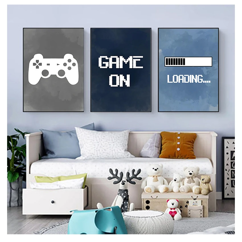 Gaming Accessories Bedroom - Wanddekoration für Jungenzimmer, Gaming-Party Poster Drucke,