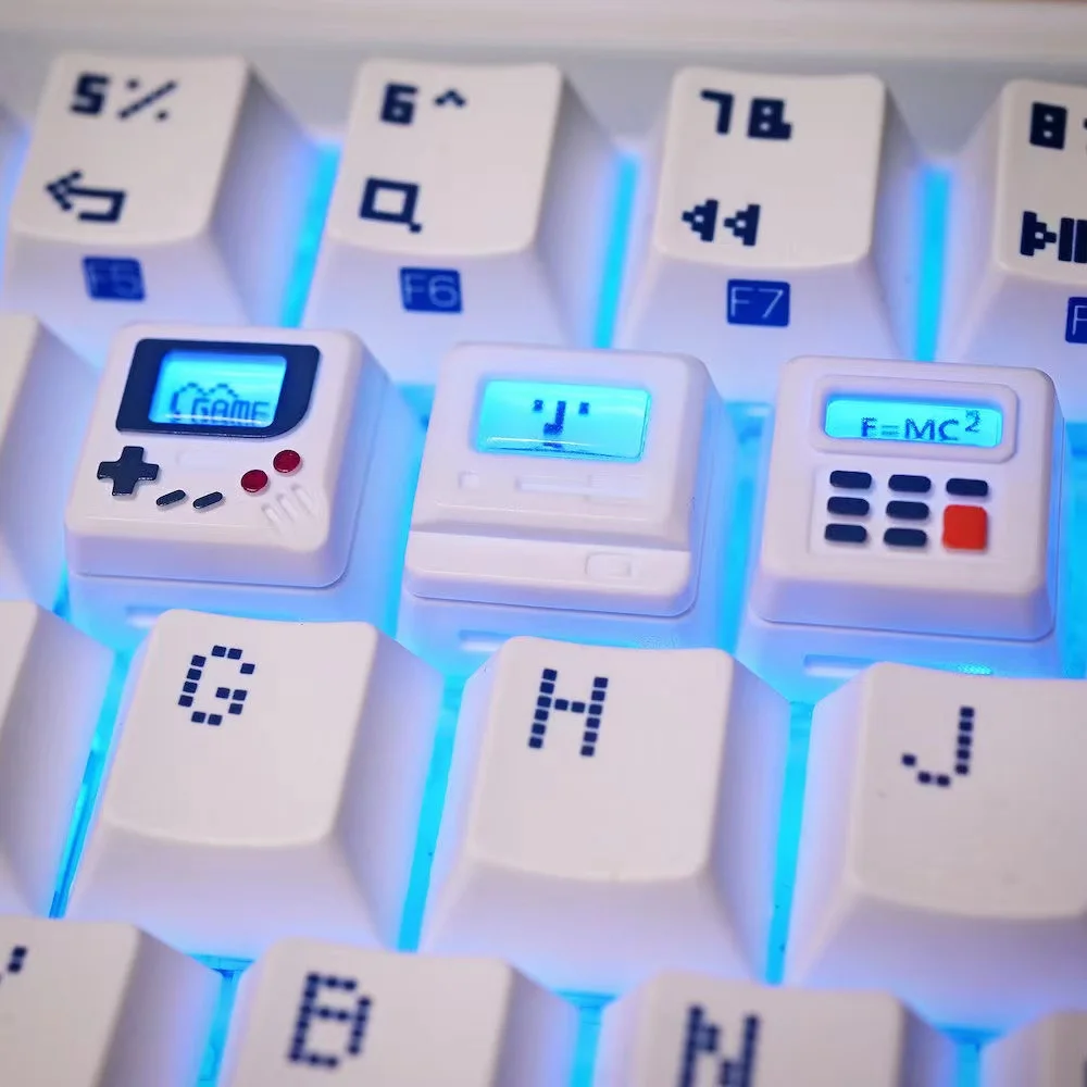 Gaming Accessories Cute - K-04 3-in-1 Kreatives Retro Transparentes Tastenkappen-Set