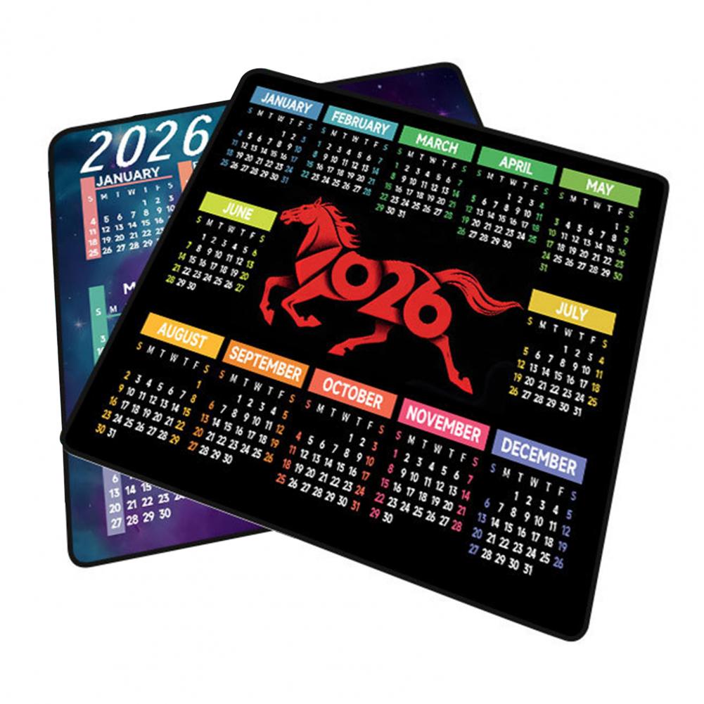 Gaming Accessories For Pc - 2026-Kalender-Mauspad, wasserdicht, für Zuhause, Büro, Gaming,