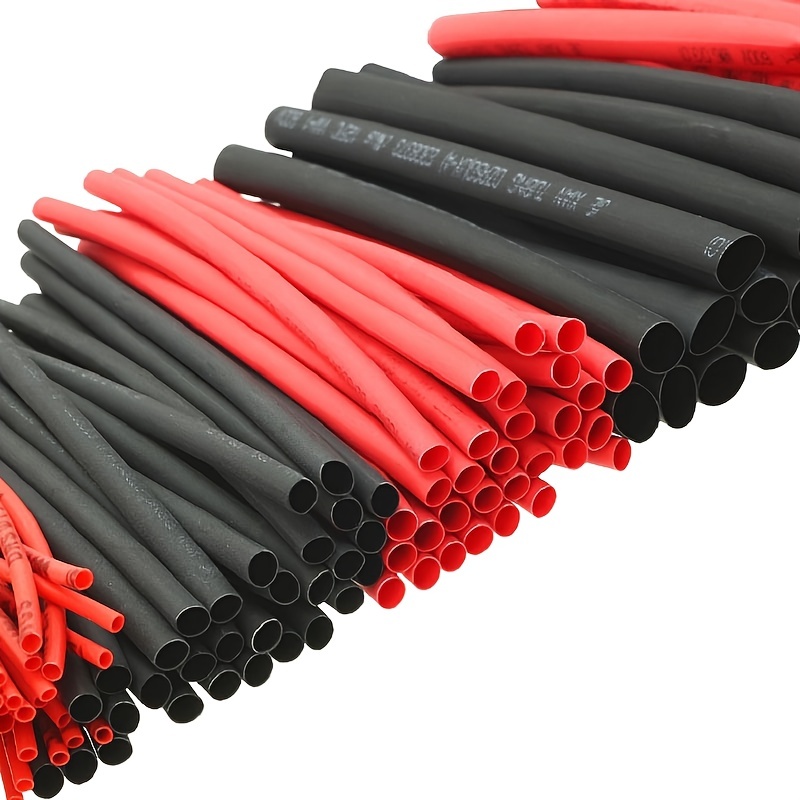 Sleeved Cable Kit - 127 Stück Schwarz Rot Schrumpfschlauch 2:1