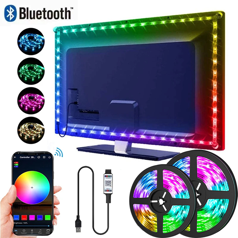 Gaming Accessories Bedroom - RGB 5050 LED-Streifenlichter App-Steuerung TV-Hintergrundbeleuchtung Flexibles