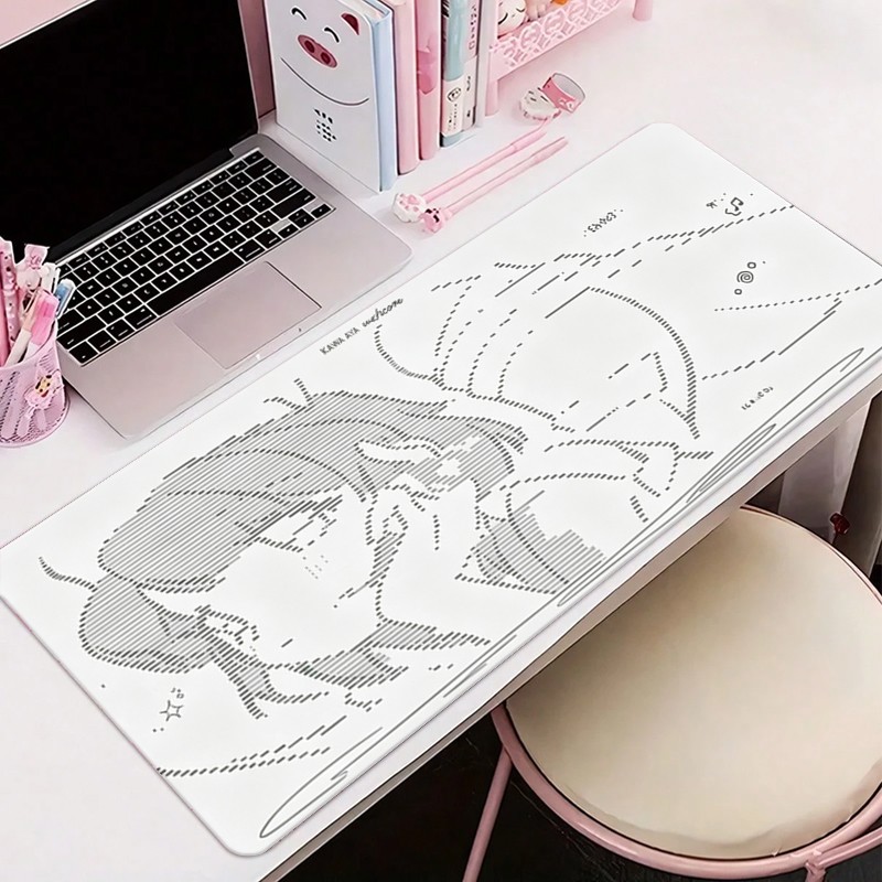 Gaming Accessories Girls - 1 Stück Leder-Mauspad Anime Engel-Mädchen Y2k
