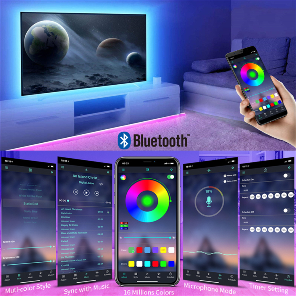 RGB 5050 LED-Streifenlichter A – Gaming Accessories Bedroom Bewertung und Preis