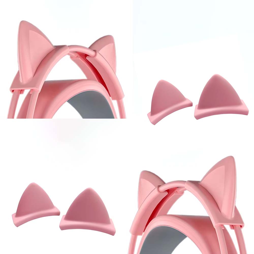 Rosa Silikon-Katzenohren-Anhän – Gaming Accessories Girls Bewertung und Preis