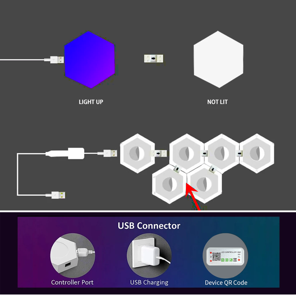 Smarte RGB Hex Wandleuchte DIY – Gaming Accessories Bedroom Bewertung und Preis